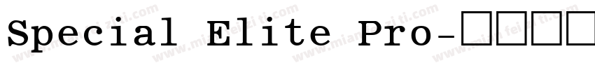 Special Elite Pro字体转换
